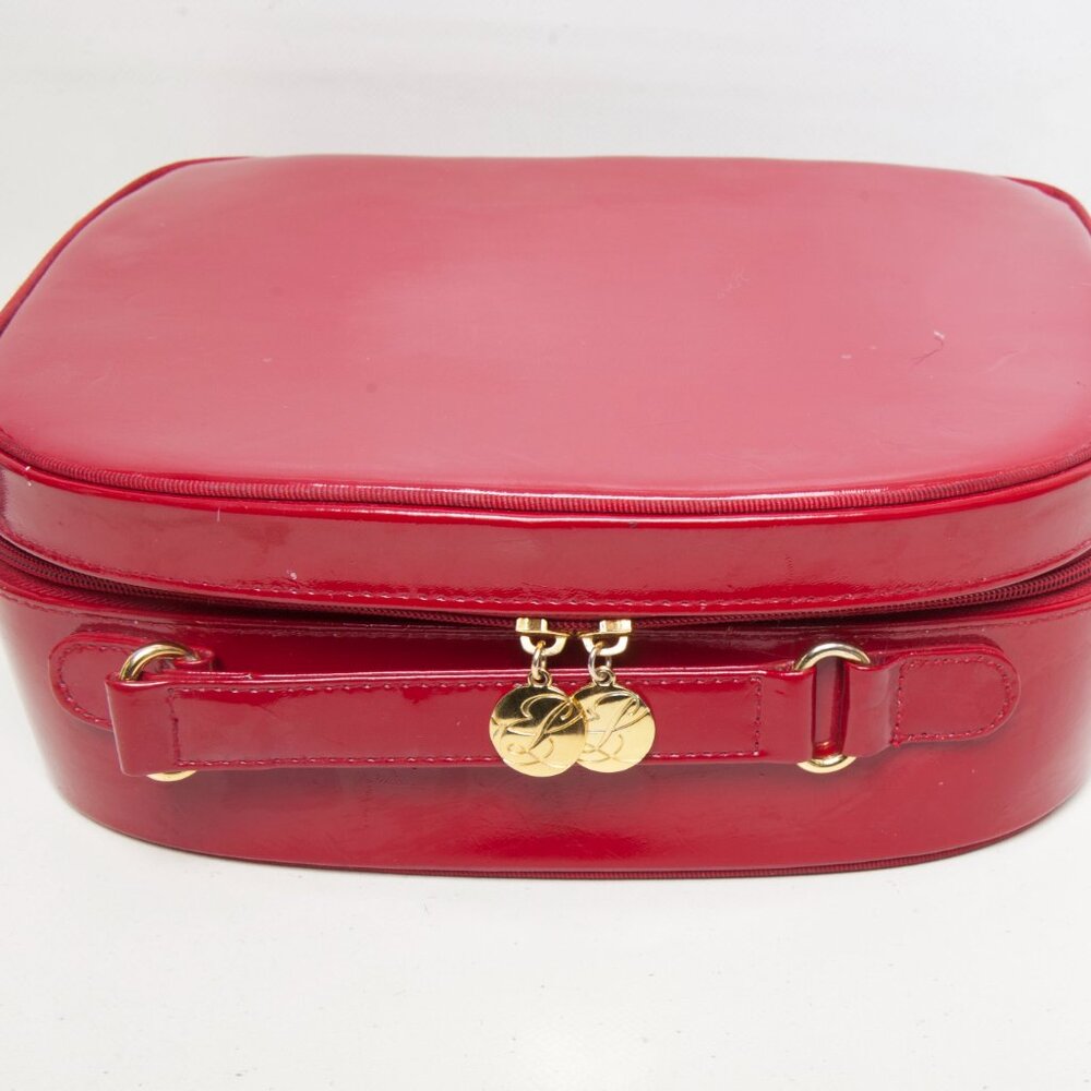 Red Estee Lauder Case with Makeup Lot of 21